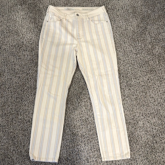 Anthropologie Pilcro High-Rise Striped Slim Boyfriend Jeans 28 - Picture 4 of 10